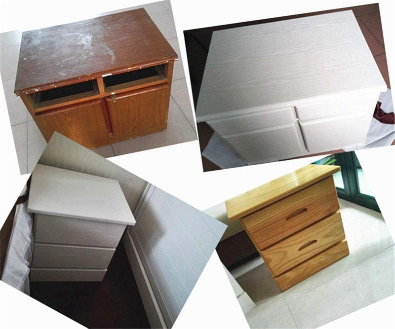 Yancorp Textured White Contact Paper Peel and Stick Wallpaper, White Wood Contact Paper for Cabinets,Pull and Stick Countertops Contact Paper for Countertops Shelf Liner - Image 3